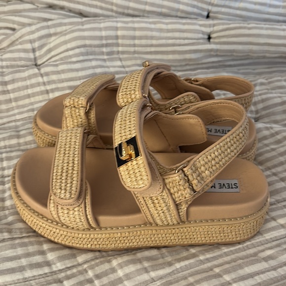 Steve Madden bigmona raffia platform sandal - Picture 3 of 5
